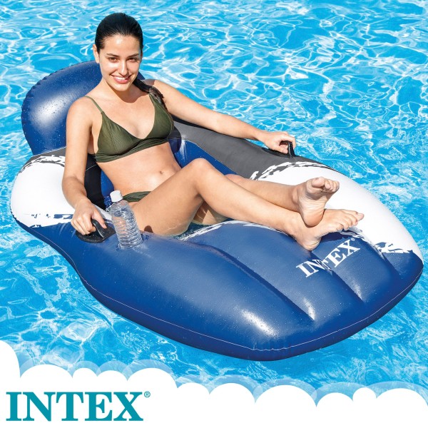 Sillón hinchable con respaldo y portavaso | Distria