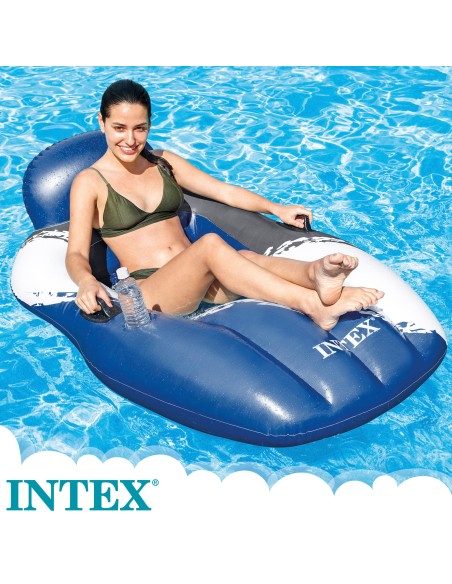 Sillón hinchable con respaldo y portavaso | Distria