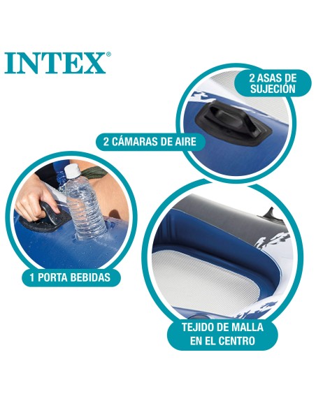Sillón hinchable con respaldo y portavaso | Distria