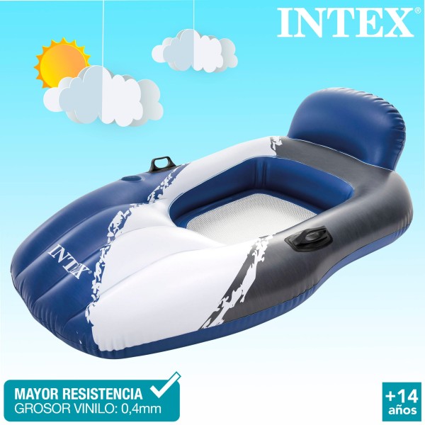 Sillón hinchable con respaldo y portavaso | Distria