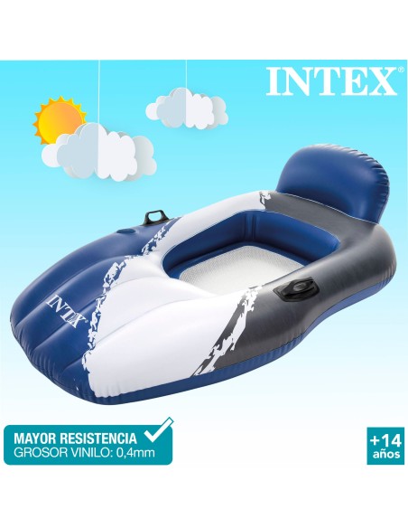 Sillón hinchable con respaldo y portavaso | Distria