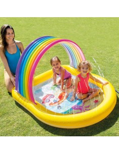 Piscina Infantil Arco Iris INTEX con Toldo y Aspersor - Distria                                                                  2