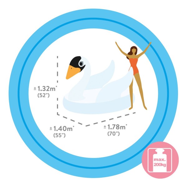 Cisne Hinchable Mega INTEX para 2 personas - Distria