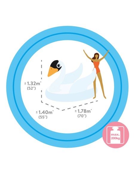 Cisne Hinchable Mega INTEX para 2 personas - Distria