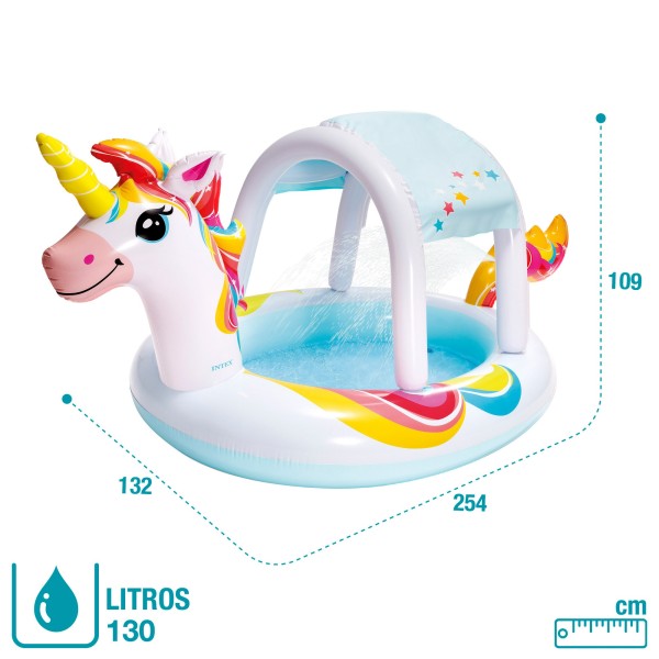 Piscina unicornio con ducha y toldo INTEX | Distria