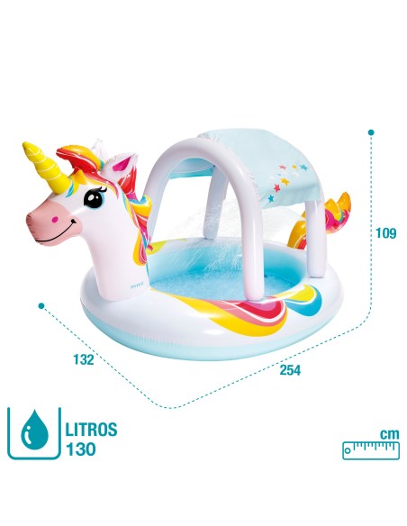 Piscina unicornio con ducha y toldo INTEX | Distria