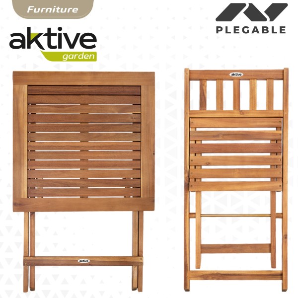 Sillas y mesa de madera para jardín | Distria