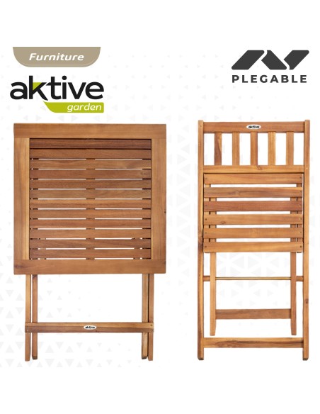 Sillas y mesa de madera para jardín | Distria