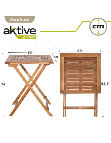 Sillas y mesa de madera para jardín | Distria