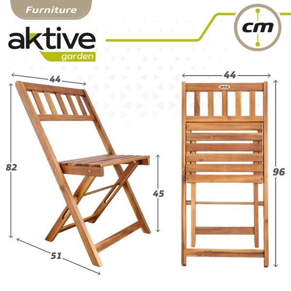 Sillas y mesa de madera para jardín | Distria