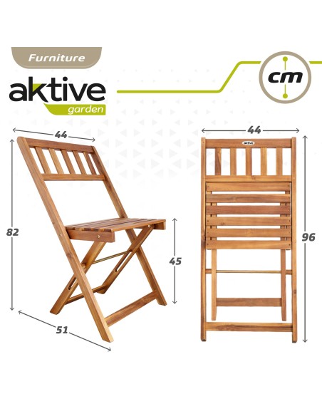Sillas y mesa de madera para jardín | Distria