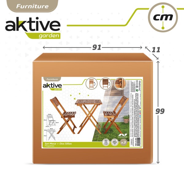 Sillas y mesa de madera para jardín | Distria