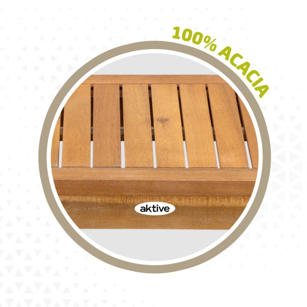 Conjunto de madera para jardín Mesa, sofá y sillón| Distria
