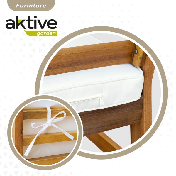 Conjunto de madera para jardín Mesa, sofá y sillón| Distria