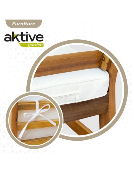 Conjunto de madera para jardín Mesa, sofá y sillón| Distria