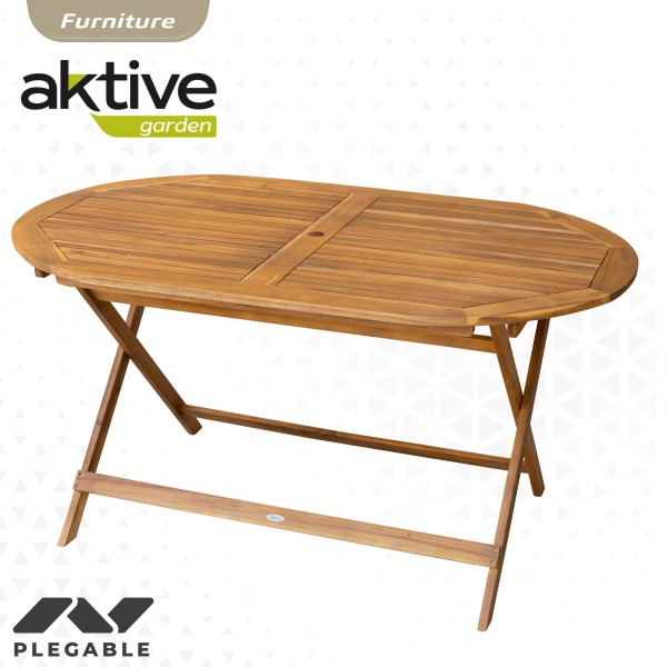 Set muebles de terraza madera 6 personas | Distria
