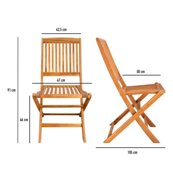 Sillas de madera para exterior Aktive Garden | Distria