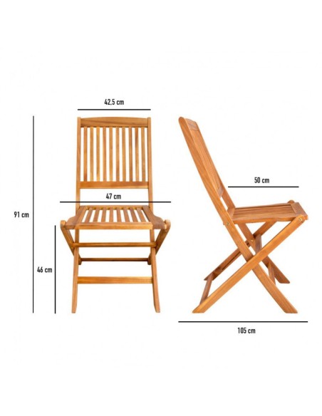 Sillas de madera para exterior Aktive Garden | Distria
