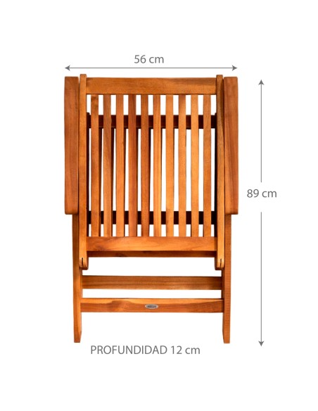 Set 2 sillas de jardín 5 posiciones | Distria