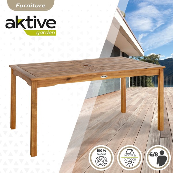 Mesa rectangular madera sostenible para jardín | Distria