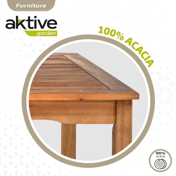 Mesa rectangular madera sostenible para jardín | Distria