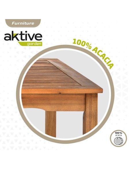 Mesa rectangular madera sostenible para jardín | Distria