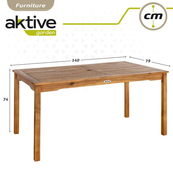 Mesa rectangular madera sostenible para jardín | Distria