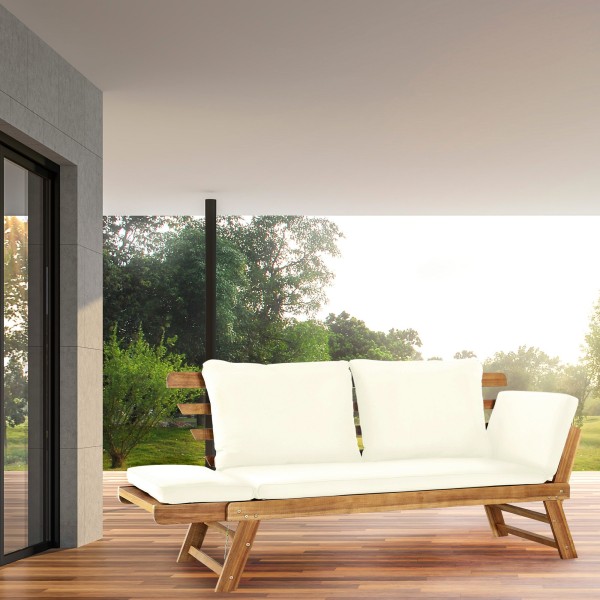 Sofá jardín de madera - Mobiliario jardín | Distria
