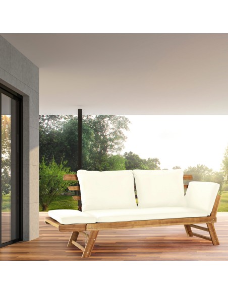 Sofá jardín de madera - Mobiliario jardín | Distria