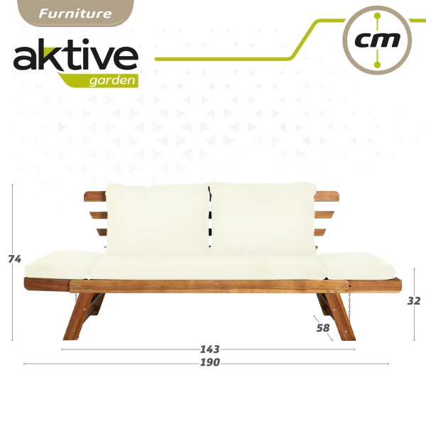 Sofá jardín de madera - Mobiliario jardín | Distria