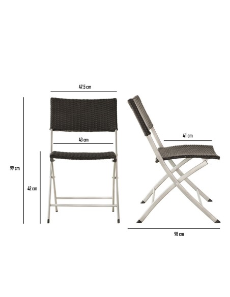 Conjunto jardín - Mesa y sillas para exterior - Distria