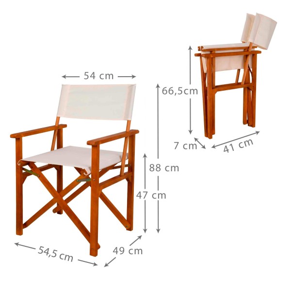 Silla plegable director madera Aktive Garden | Distria