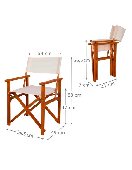 Silla plegable director madera Aktive Garden | Distria