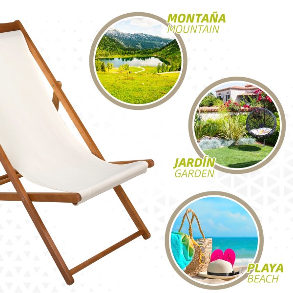 Hamaca Plegable Madera Acacia para jardín | Distria