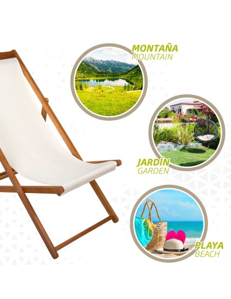 Hamaca Plegable Madera Acacia para jardín | Distria