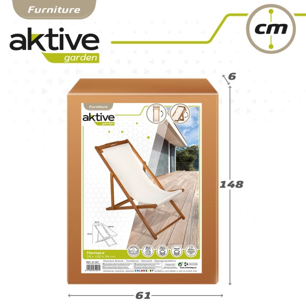 Hamaca Plegable Madera Acacia para jardín | Distria