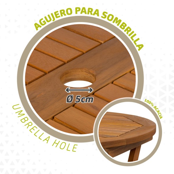 Mesa de jardín extensible 6 comensales | Muebles de jardín