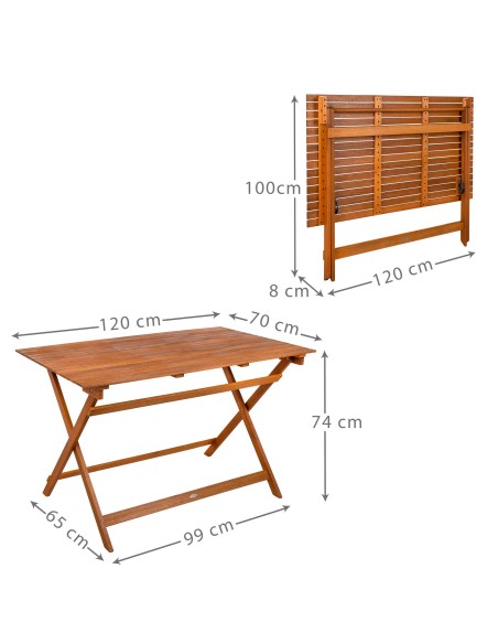 Mesa de jardín rectangular 6 comensales | Muebles de jardín