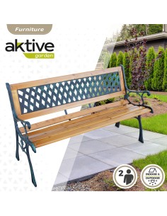 Banco de jardín de madera hierro | Muebles de Jardín 2