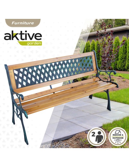 Banco de jardín de madera hierro | Muebles de Jardín