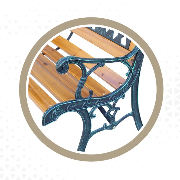 Banco de jardín de madera hierro | Muebles de Jardín