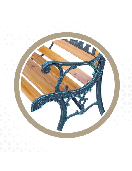 Banco de jardín de madera hierro | Muebles de Jardín