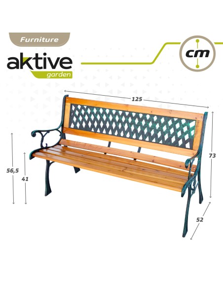 Banco de jardín de madera hierro | Muebles de Jardín