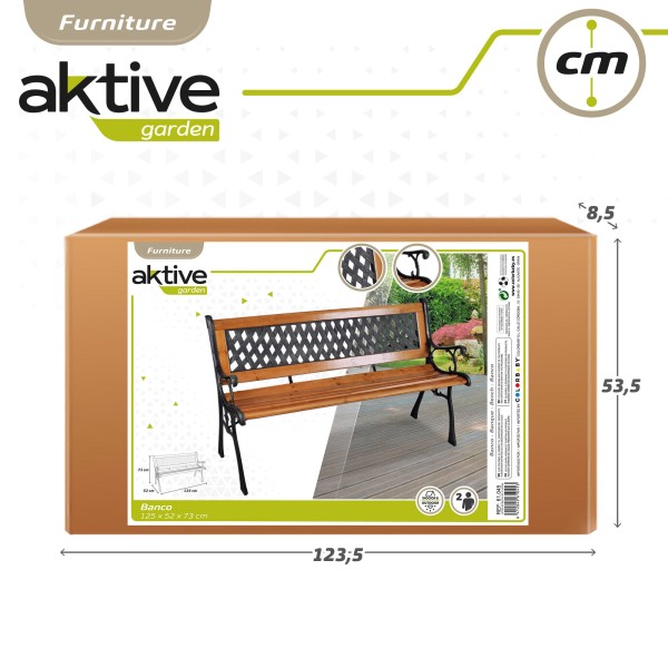 Banco de jardín de madera hierro | Muebles de Jardín