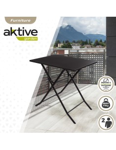 Mesa cuadrada plegable jardín Aktive | Mesas plegables Distria 2