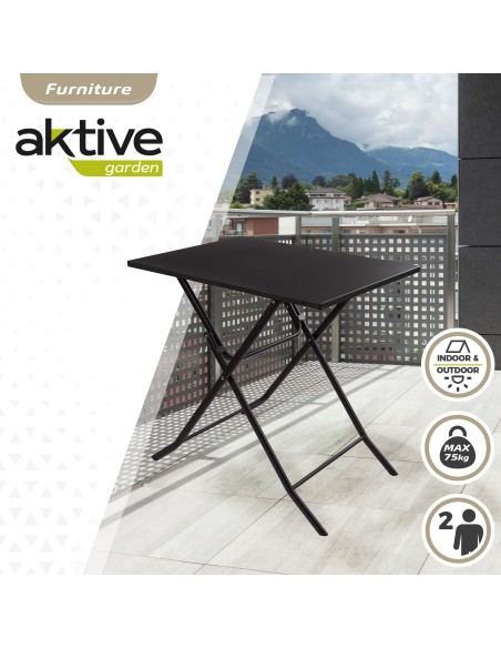 Mesa cuadrada plegable jardín Aktive | Mesas plegables Distria