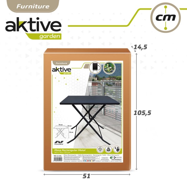 Mesa cuadrada plegable jardín Aktive | Mesas plegables Distria