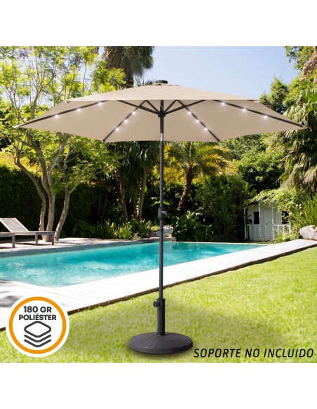 Sombrilla terraza Ø300 cm 18 LED | Parasoles