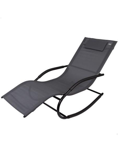 Silla tumbona mecedora c/cojín - Muebles de jardín | Distria