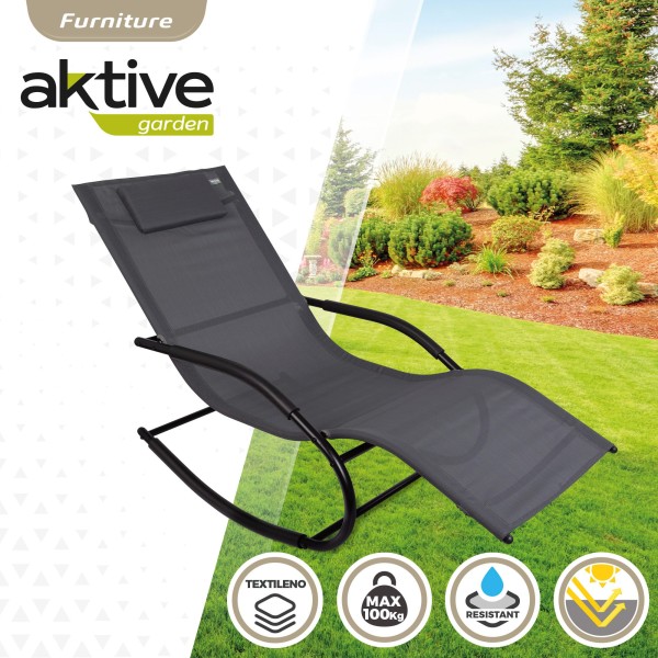 Silla tumbona mecedora c/cojín - Muebles de jardín | Distria